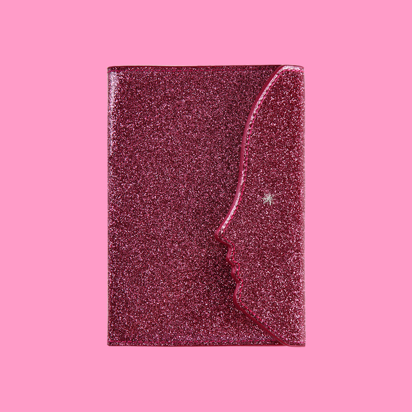 FUNNY FACE PASSPORT CASE _PINK